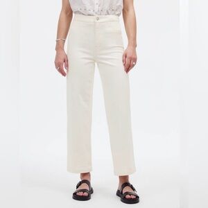 Madewell Women's Emmett Wide-Leg Crop Jean: Welt Pocket Edition Tile White 25